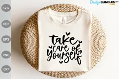 Take Care Of Yourself SVG Design / Mental Health SVG Cut Product Image 2