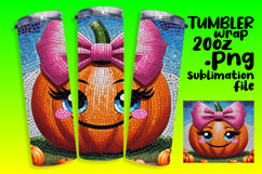 LUSH 20oz Sublimation Design , Cute Pumpkin Product Image 1
