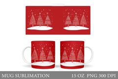 Christmas Tree Mug Design. Christmas Tree Mug Sublimation Product Image 1