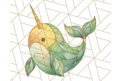 Stained Glass Sea Creatures PNG Clipart, Ocean Fantasy Product Image 2