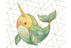 Stained Glass Sea Creatures PNG Clipart, Ocean Fantasy Product Image 2