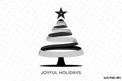 Joyful Holidays Svg | Christmas Svg | Svg Cut Files Product Image 1