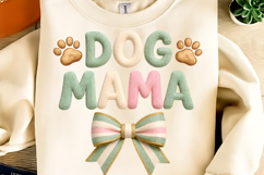Mother's Day PNG, Crochet MAMA PNG, Faux Yarn Mama Bow PNG Product Image 10
