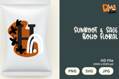 Sunroot &amp; Sage Boho Floral Monogram Product Image 1
