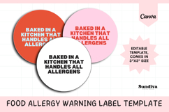 Food Allergy Warning Label Canva Template 8 Product Image 1