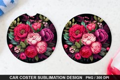 Bouquet Flowers - Coaster Sublimation Design Product Image 1