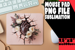 UNIQUE desk PAD PNG Inspiration, 3D Heart Product Image 1