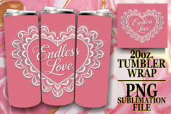 Happy beginnings 20oz tumbler wrap, Heart Quote Product Image 1