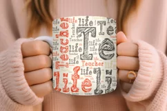 "Personalized Teacher Life mug, perfect for teacher appreciation."