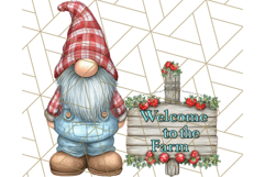 Farmer Gnome Clipart, Cute Farm Gnomes PNG Illustrations Product Image 2