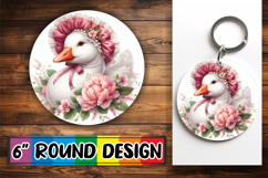 Heartfelt Circle Car Coasters PNG, Goose Product Image 1