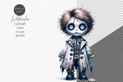 Halloween clipart, Gothic doll clipart, Autumn clipart Product Image 1