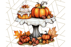 Fall Cottagecore Kitchen Clipart, Cozy Autumn Kitchen PNG Product Image 2