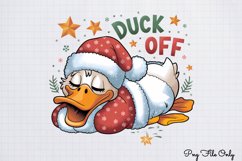 Funny Christmas Duck Sublimation Clipart PNG Product Image 1