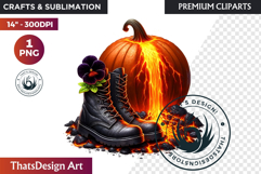 Halloween Character Boots - Spooky Gothic Clipart PNG Product Image 1