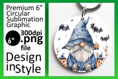 Whimsical Halloween Gnome Round Design Sublimation Style Product Image 1
