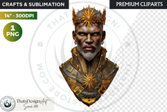 Fantasy Ruler Clipart PNG, Fantasy King &amp; Queen Portrait Product Image 1