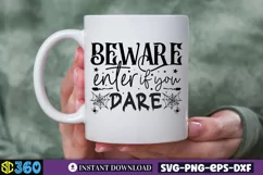 Beware enter if you dare SVG, Halloween Door Sign SVG Product Image 3