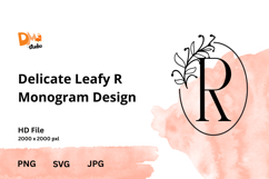 Delicate Leafy Monogram Design Product Image 1