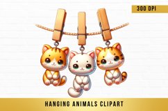 cute hanging animals clipart, hanging animals sublimation Product Image 1
