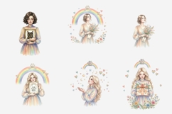 Pet Memorial Rainbow Bridge Clipart | 70 Watercolor PNG Product Image 4