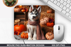 Halloween Dog Mouse Pad Sublimation, Halloween Mouse Pad PNG Product Image 1