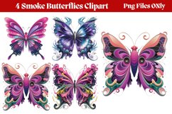 Smoke Butterflies Clipart PNG Product Image 1