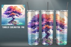 Rainbow Trees Tumbler | Sublimation 20 oz Skinny Tumbler Product Image 4