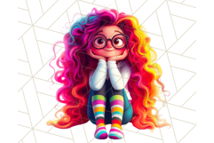 Teen Girl Clipart PNG, Fun Character Illustration Product Image 2