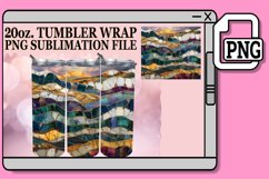 Mosaic Marvel: Gold Pattern Tumbler Wrap 20oz Product Image 1