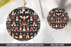 Pattern Stained Glass Ornament PNG, Digital Download File Product Image 1
