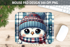 Christmas Cute Owl Mouse Pad Sublimation - Animal PNG Design Product Image 1