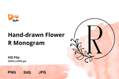 Hand-drawn Flower Monogram Product Image 1
