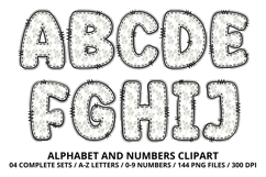 Easter Day Alphabet PNG - Letters &amp; Numbers Clipart 300 DPI Product Image 2