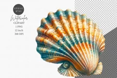 Sea shell clipart, Holiday clipart, Ocean clipart Product Image 1