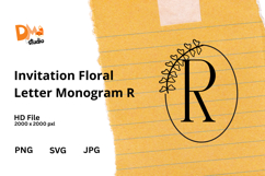 Invitation Floral Letter Monogram Product Image 1