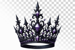 Gothic Crown Gemstones Halloween PNG Jewels Tiara Product Image 1