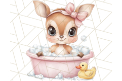 Safari Animal Babies in Bubble Baths, Cute Jungle Animal PNG Product Image 2