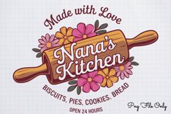 Made with love nana&#039;s kitchen biscuits. pies. cookies. bread Product Image 1