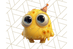 Slime Monster Clipart, Colorful Goo Graphics Png Product Image 2