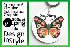 Lovely Round Design Car Coaster , Butterfly Product Image 1