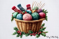 Christmas Baskets Clipart PNG Product Image 1