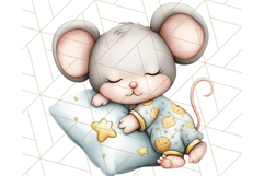 Sleeping Baby Animals PNG, Cozy Pajama Bedtime Clipart Png Product Image 2