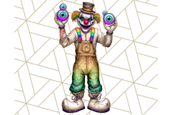 Creepy Clown Halloween PNG Clipart, Spooky Circus Art Product Image 2