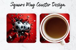 Football Mug coaster | Coaster | Sublimation Design Product Image 1