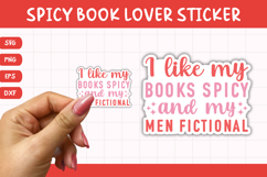 Printable Spicy Book Lover Sticker | My Men Fictional Product Image 1