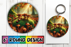Luminous Keychain Round PNG, Autumn Product Image 1