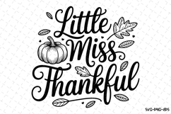Little Miss Thankful Svg | Halloween Svg | Svg Cut Files Product Image 1