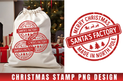 Christmas Stamp Clipart, Christmas Retro sublimation PNG Product Image 1