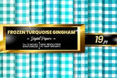 Frozen Turquoise Gingham Digital Papers 19 Variations Product Image 1